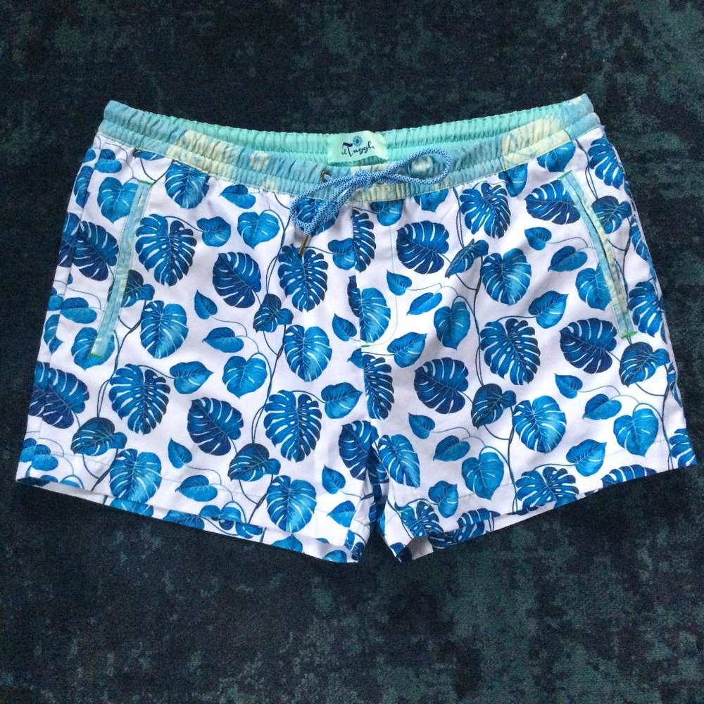 El Tuggle Jungle Vine Swim Trunk Lined Resort Brand